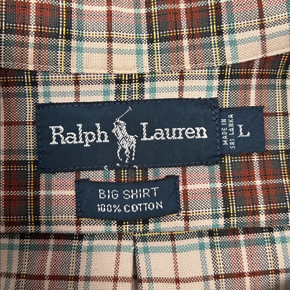 Ralph Lauren long sleeve button down collar Big Shirt. L - Picture 7 of 7
